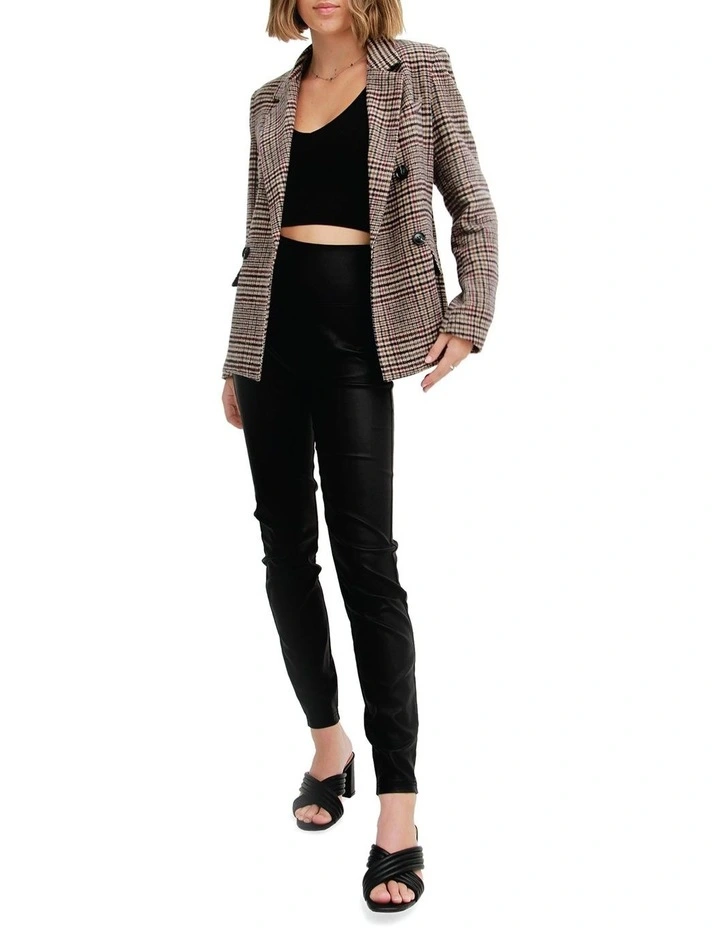 Piccadilly Wool Blend Plaid Blazer in Oat image 4