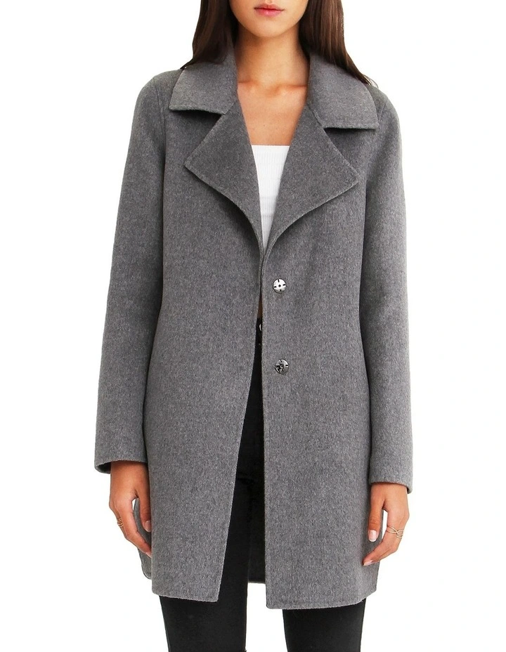 Ex-Boyfriend Wool Blend Oversized Jacket in Dark Grey image 1