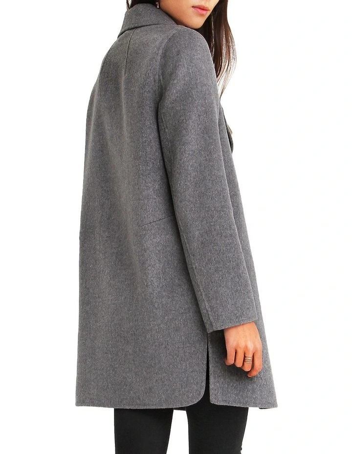 Ex-Boyfriend Wool Blend Oversized Jacket in Dark Grey image 3
