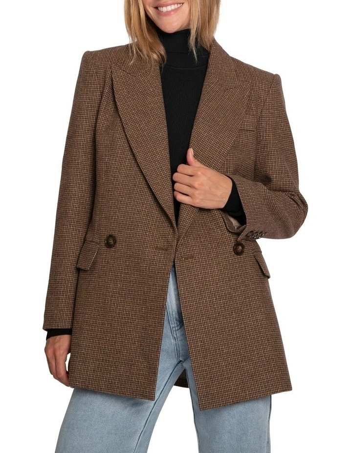Big Brother Talk Blazer in Brown image 1