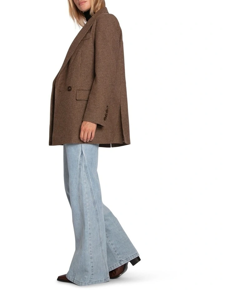 Big Brother Talk Blazer in Brown image 3
