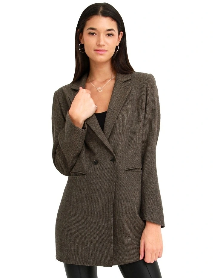 Kensington Oversized Coat in Brown image 1