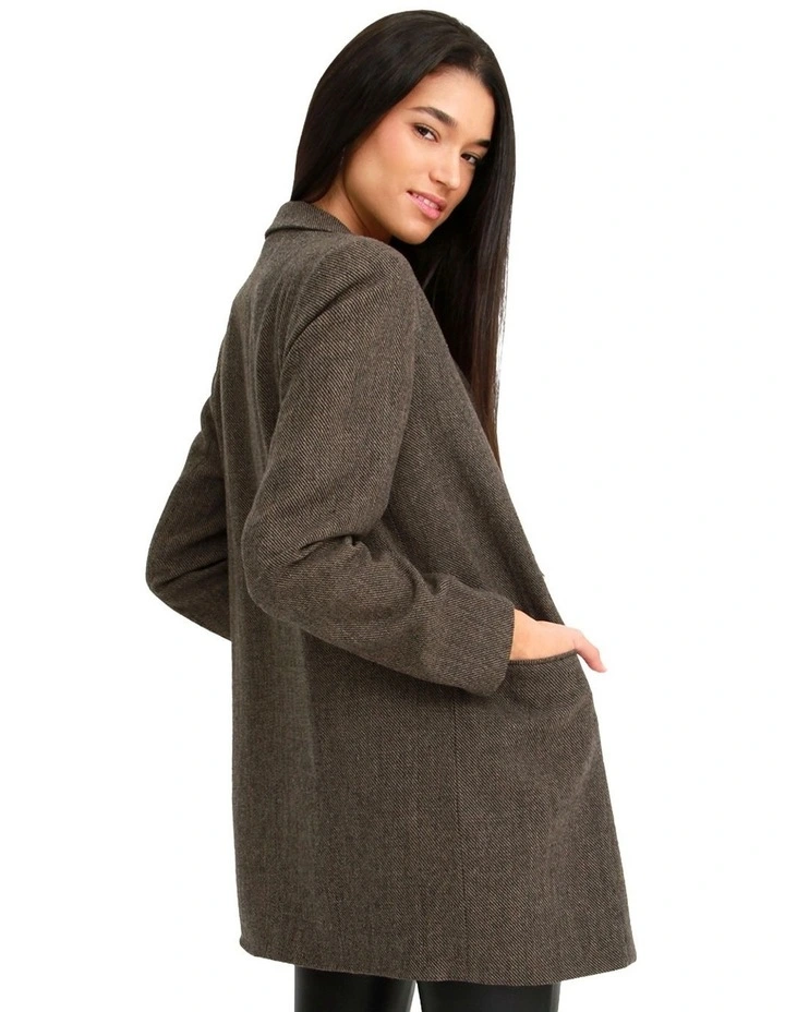 Kensington Oversized Coat in Brown image 2