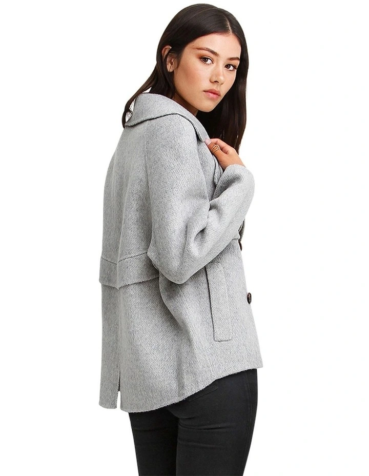 I'm Yours Wool Blend Peacoat in Grey image 2