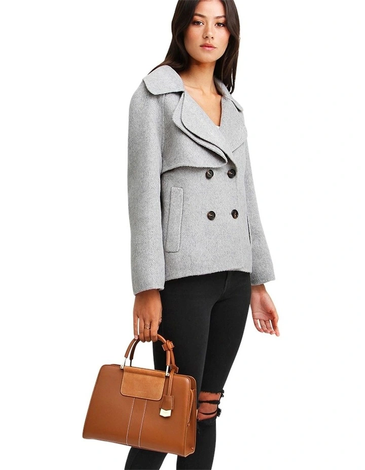 I'm Yours Wool Blend Peacoat in Grey image 5