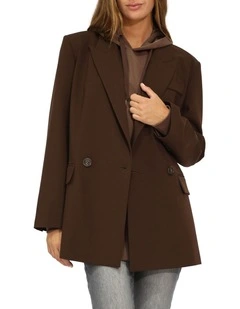 Over and Out Blazer in Chocolate