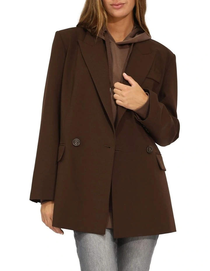 Over and Out Blazer in Chocolate image 1