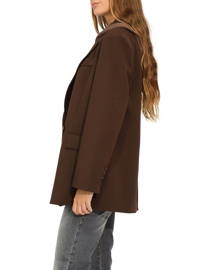 Over and Out Blazer in Chocolate image 3