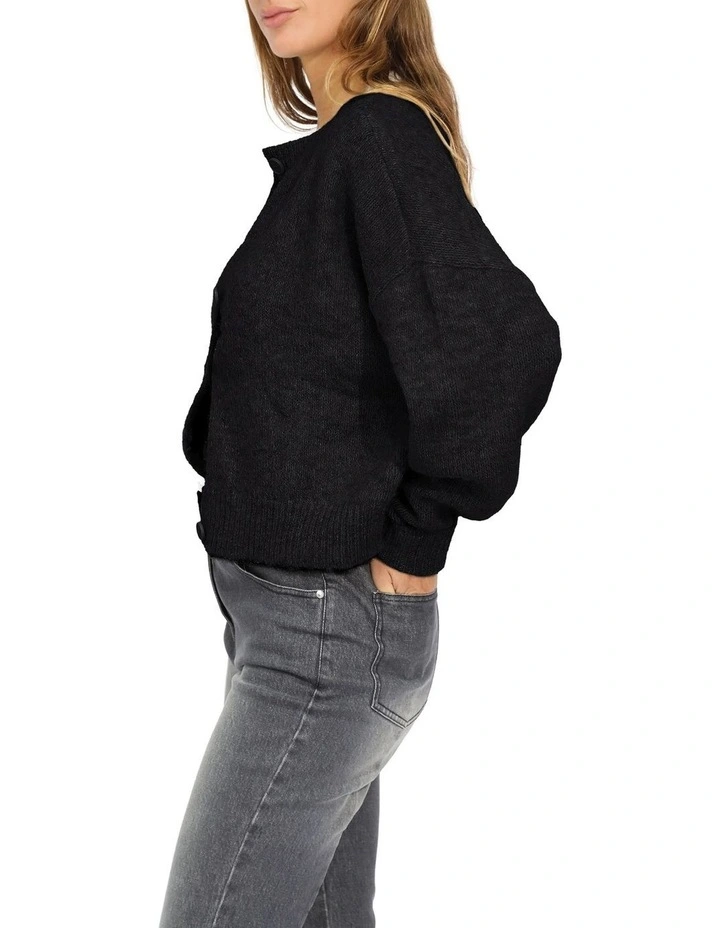 Soft Haven Cardigan in Black image 2
