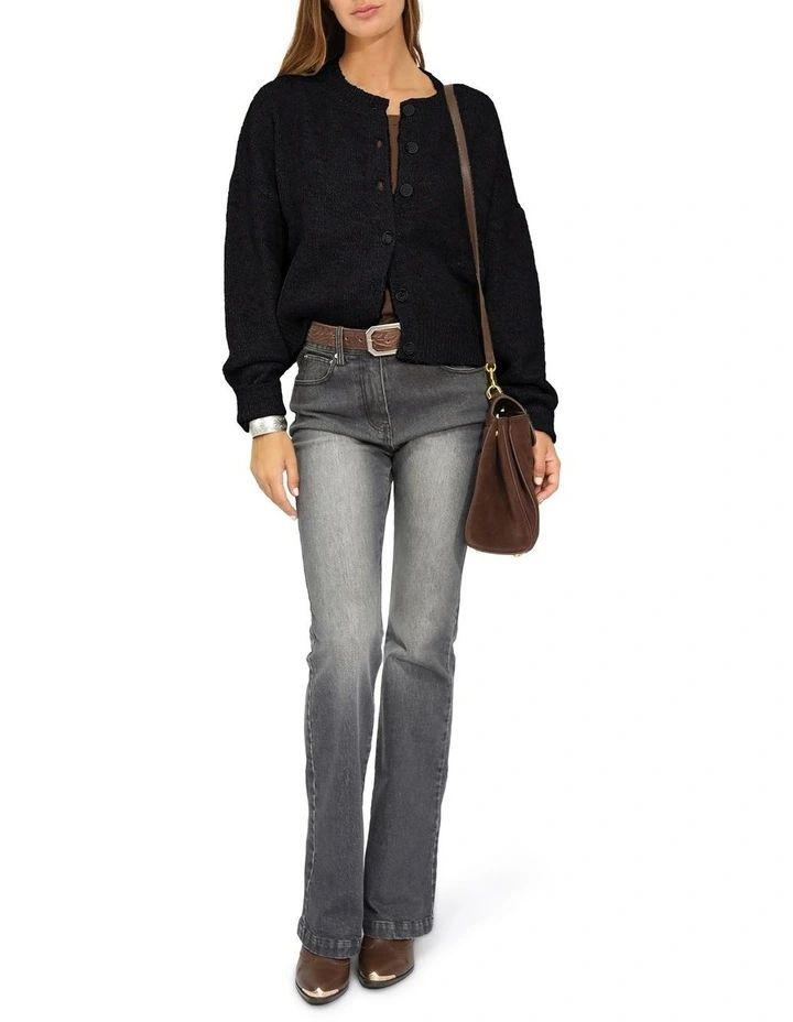 Soft Haven Cardigan in Black image 6