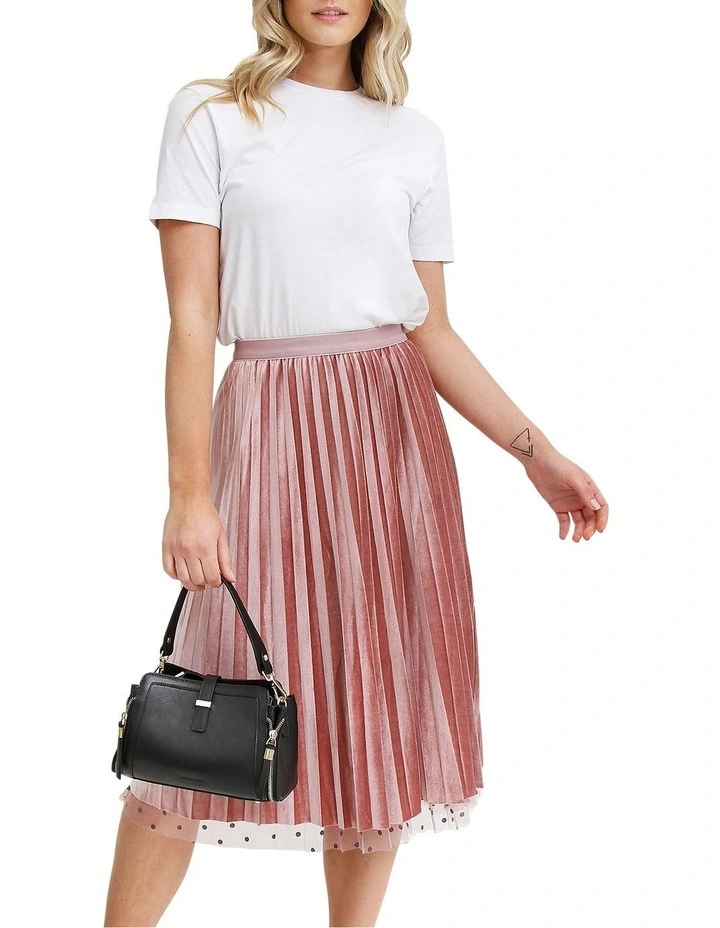 Mixed Feeling Reversible Skirt in Pink image 6