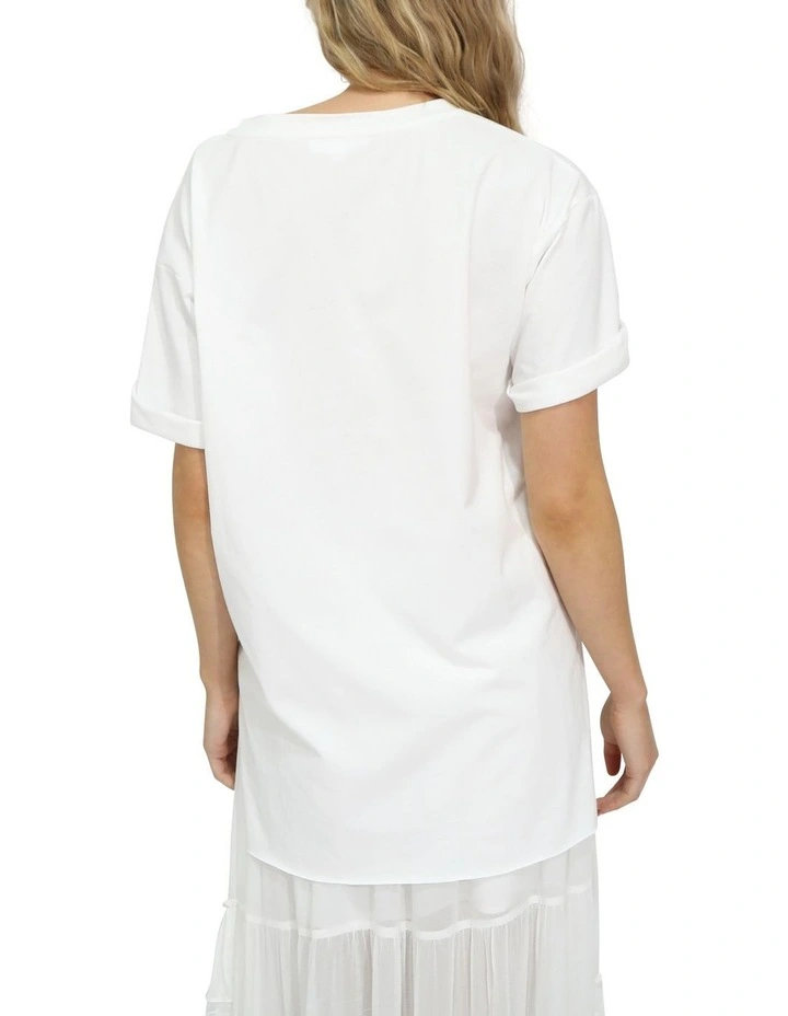 I Love Milan Oversized T-Shirt in White image 4