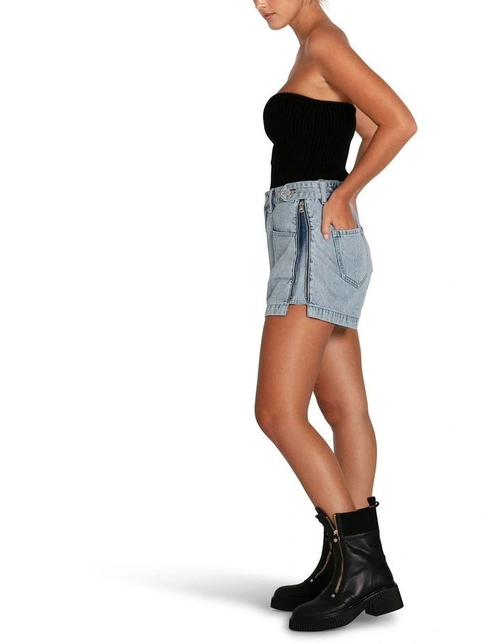 Bring The Heat Denim Shorts in Stonewash image 6