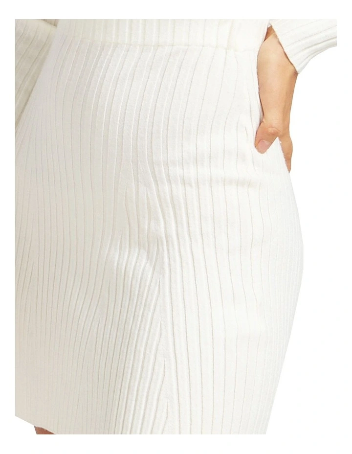 C'est Belle Knit Mini Skirt in Cream image 6