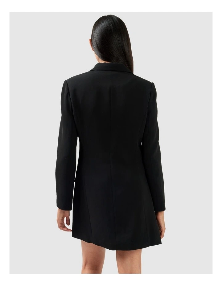 Diamond Heart Blazer Dress in Black image 2