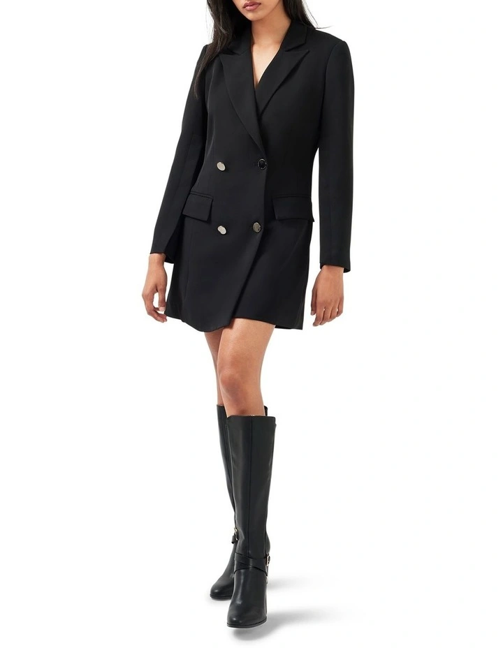 Diamond Heart Blazer Dress in Black image 4