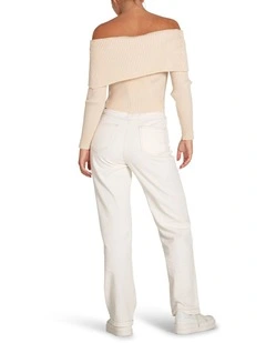More Than Words Collared Knit Top in Cream