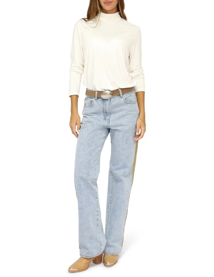 Easy Love Long Sleeve Top in White image 5