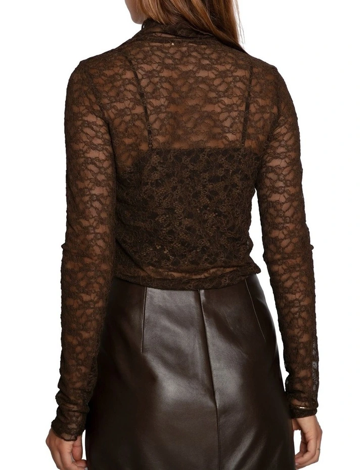 Fairy Girl Lace Top in Chocolate image 4