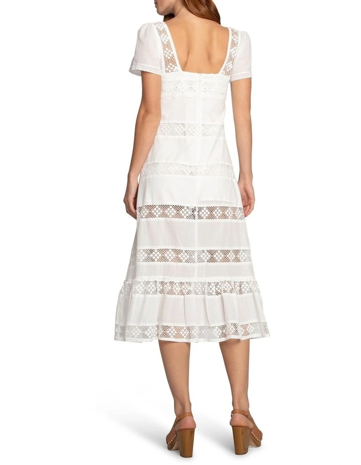 The Wild Rose Hour Lace Dress in White image 3