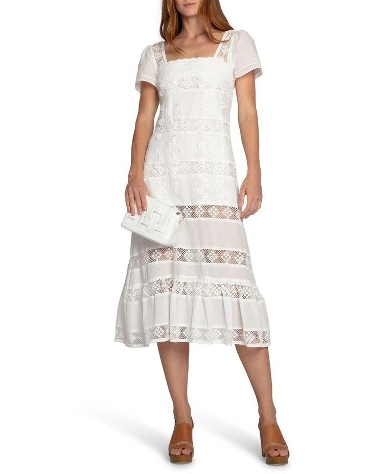 The Wild Rose Hour Lace Dress in White image 5