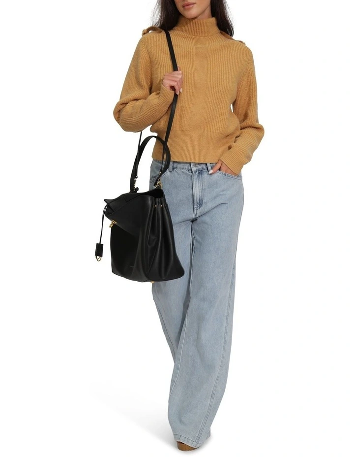 Lost & Found Knitted Sweater in Camel image 5