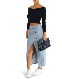 More Than Words Collared Knit Top in Navy