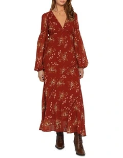 In your Dreams Maxi Dress in Rust