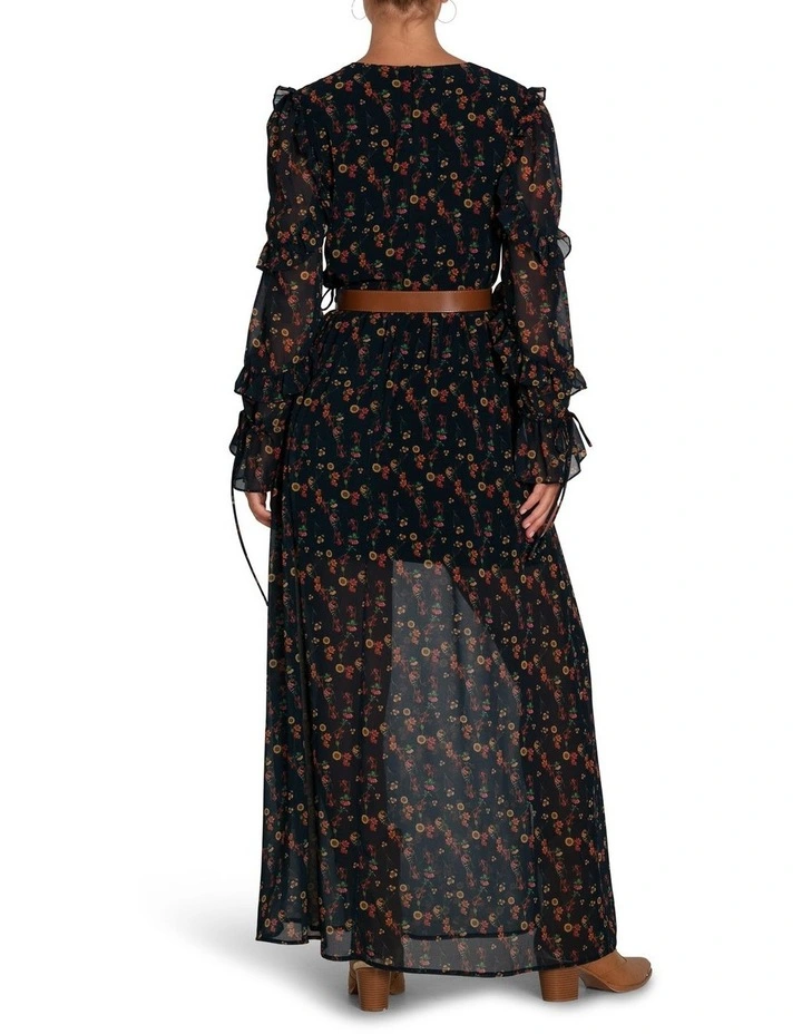 Come As You Are Floral Maxi Dress in Navy image 4