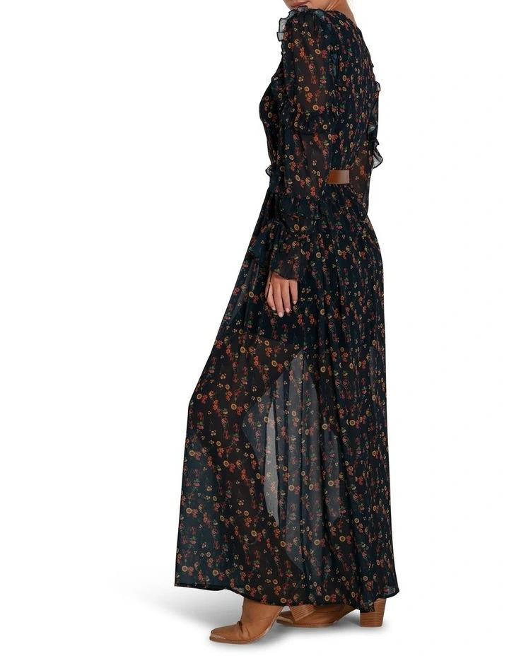 Come As You Are Floral Maxi Dress in Navy image 6
