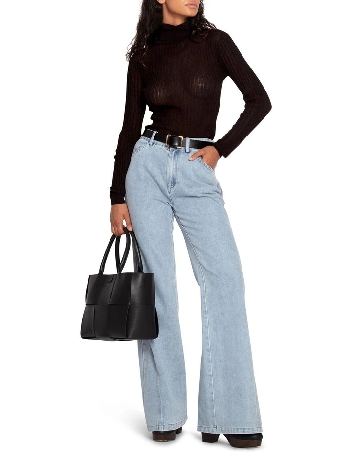Brooklyn Knitted Turtleneck in Black image 5