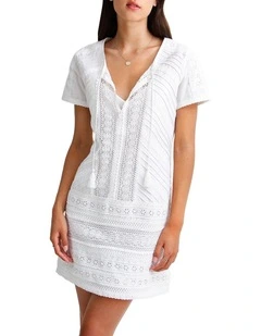 Summer Forever Mini Dress in White
