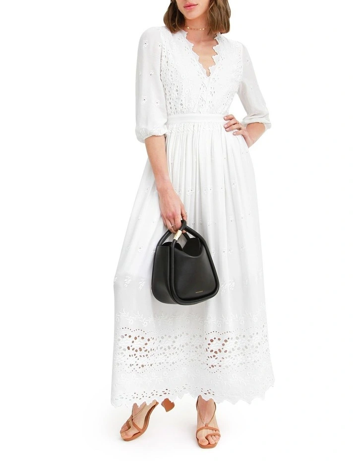 All Eyes On Me Midi Dress in White image 5
