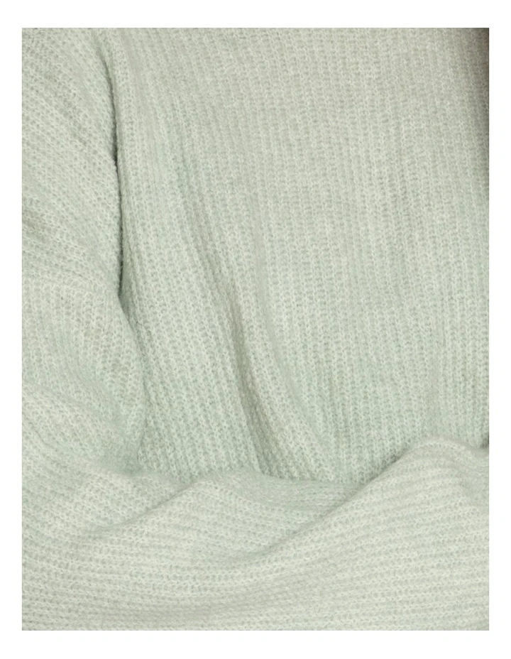 Wrap Me Up Scarf Sweater in Mint image 7