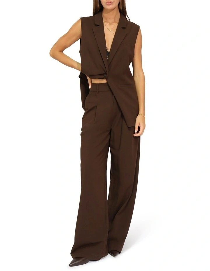 Ready for Your Love Wide Leg Pant in Chocolate image 1