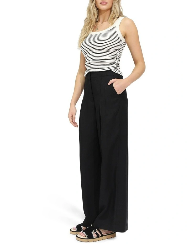 Delilah Wide Leg Pants in Black image 4