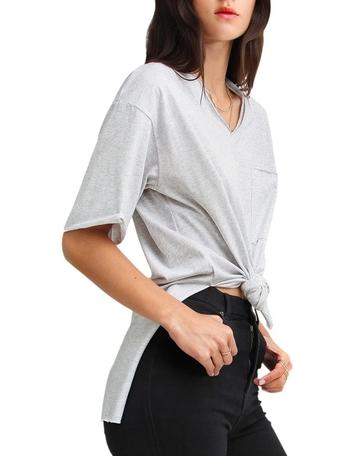 Brave Soul Oversized T-Shirt in Grey image 5