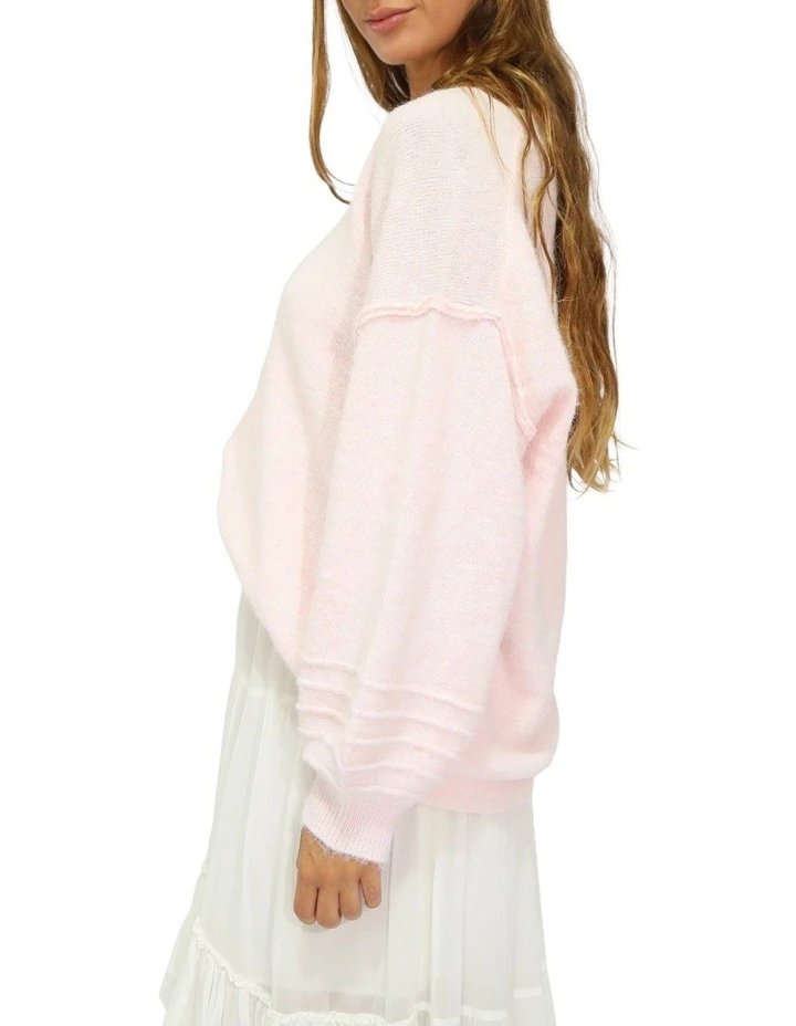 Cloud Kiss Knitted Sweater in Pink image 3