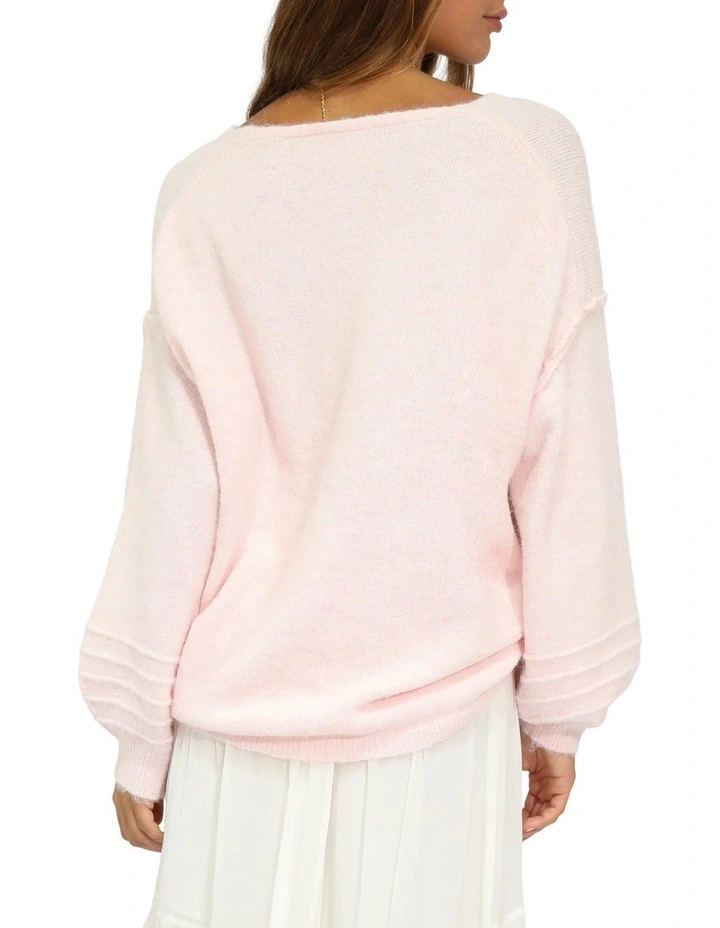 Cloud Kiss Knitted Sweater in Pink image 4