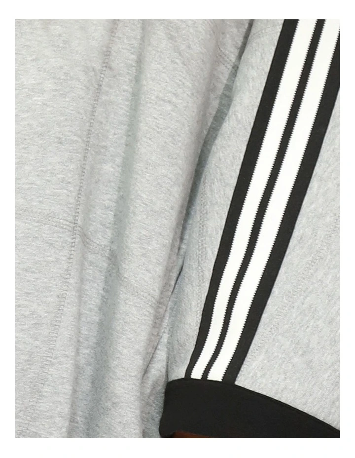 Living by the Ocean Oversized Striped Hoodie in Grey Melange image 6