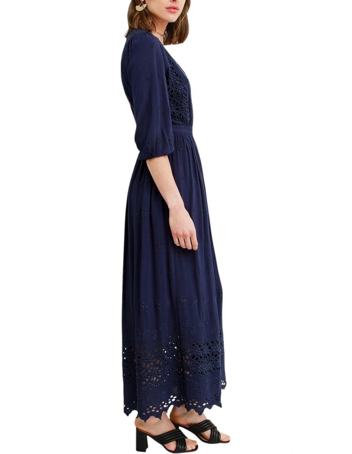All Eyes On Me Midi Dress in Navy image 4