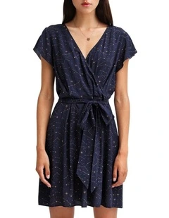 I'm The Star Wrap Dress in Navy
