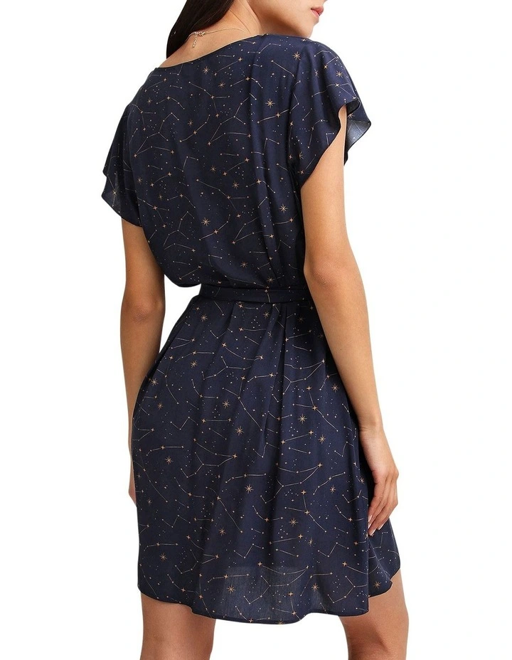 I'm The Star Wrap Dress in Navy image 3