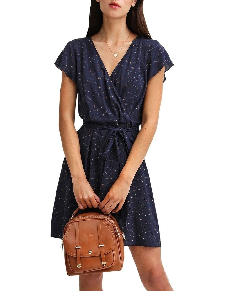 I'm The Star Wrap Dress in Navy image 5