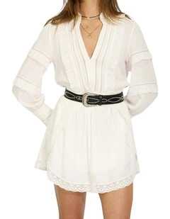 Spotlight Lace Mini Dress in Cream