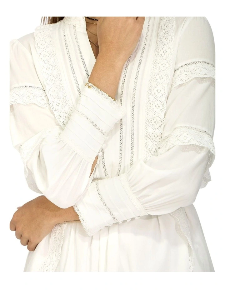 Spotlight Lace Mini Dress in Cream image 5