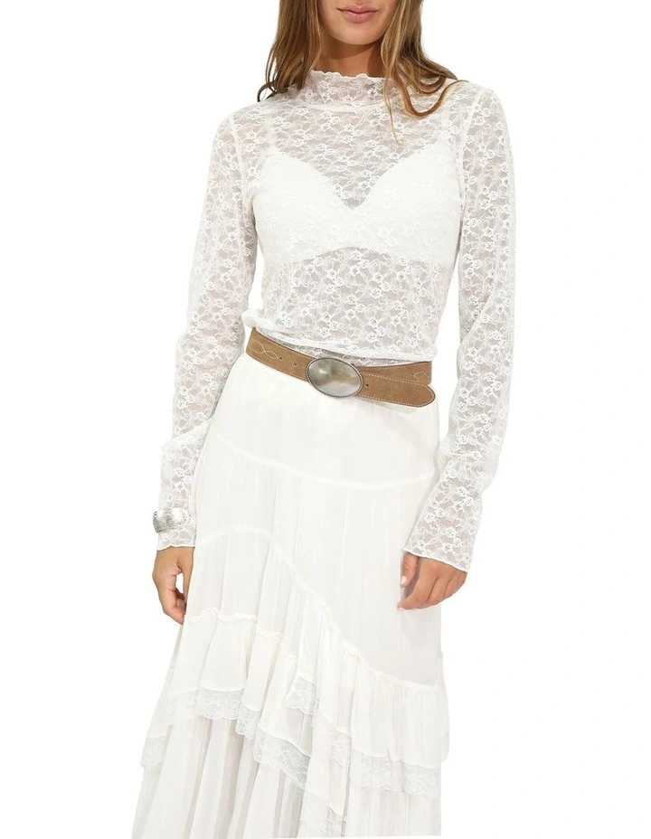 Fairy Girl Lace Top in Cream image 1