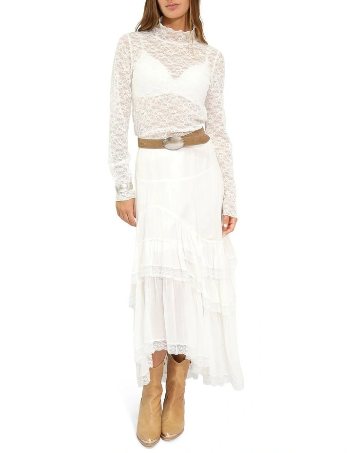 Fairy Girl Lace Top in Cream image 7