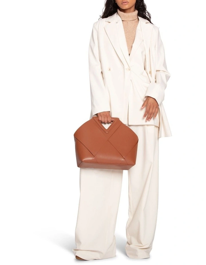 Equation Sleeveless Turtleneck Knit in Camel image 7
