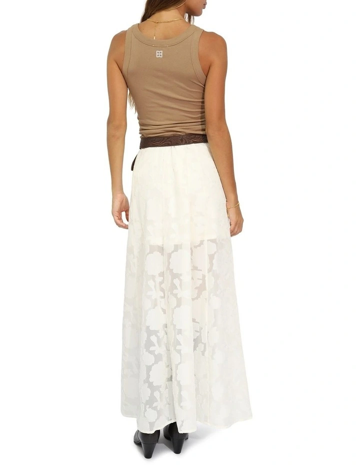 Play It Cool Coupe Maxi Skirt in Cream image 4